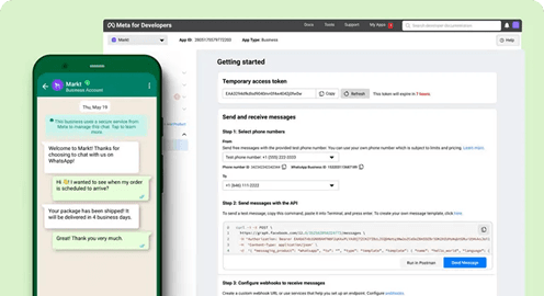 Mockup do WhatsApp Business API