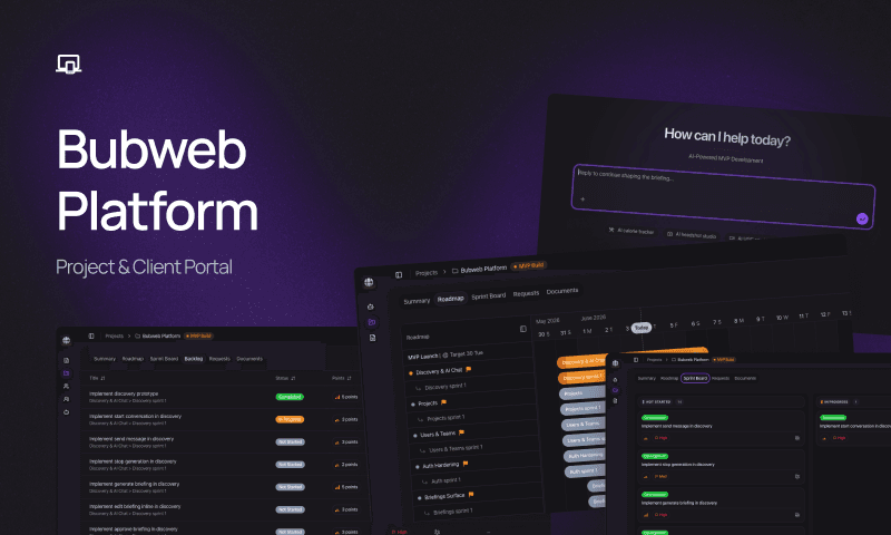 Banner de Bubweb Platform