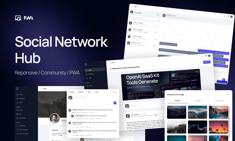 Banner de Social Network Hub